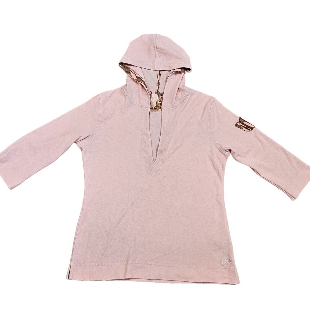 Mossy Oak Ladies Reception Hoodie SZ XL Pink Camouflage Accent Cotton/Polyester
